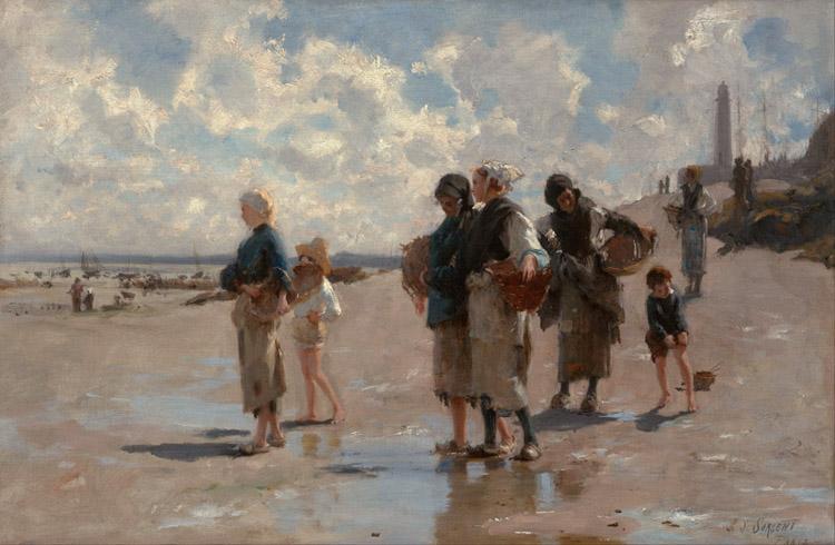 Henry Sargent The Oyster Gatherers of Cancale (mk18) Germany oil painting art